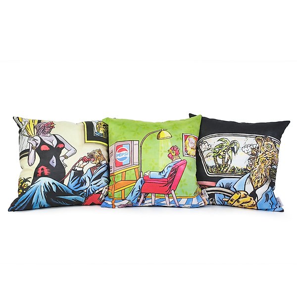 Max Hamlet – 3er-Kissenset – 100% Made in Italy, Kissenbezug – 43 x 42 CM