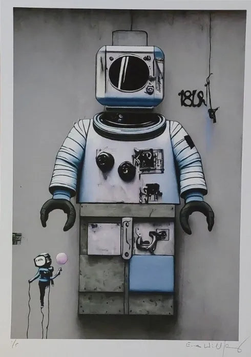 Emma Wildfang - Lego man - The Astronaut - "Icons as Still Life" - series BANKSY - 2020
